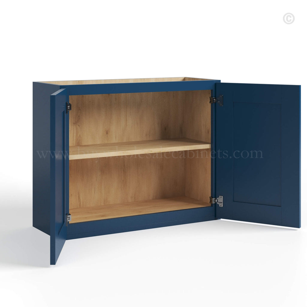 Navy Blue Shaker 24″ H Double Door Wall Cabinet