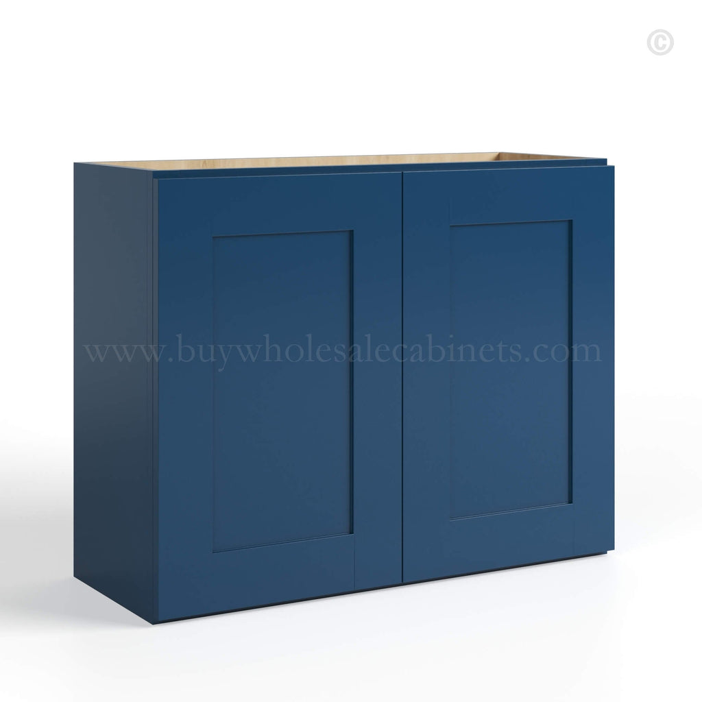 Navy Blue Shaker 24″ H Double Door Wall Cabinet