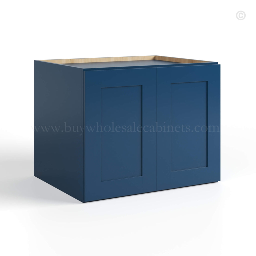 Navy Blue Shaker 24″ H Refrigerator Wall Cabinet 24″ Deep