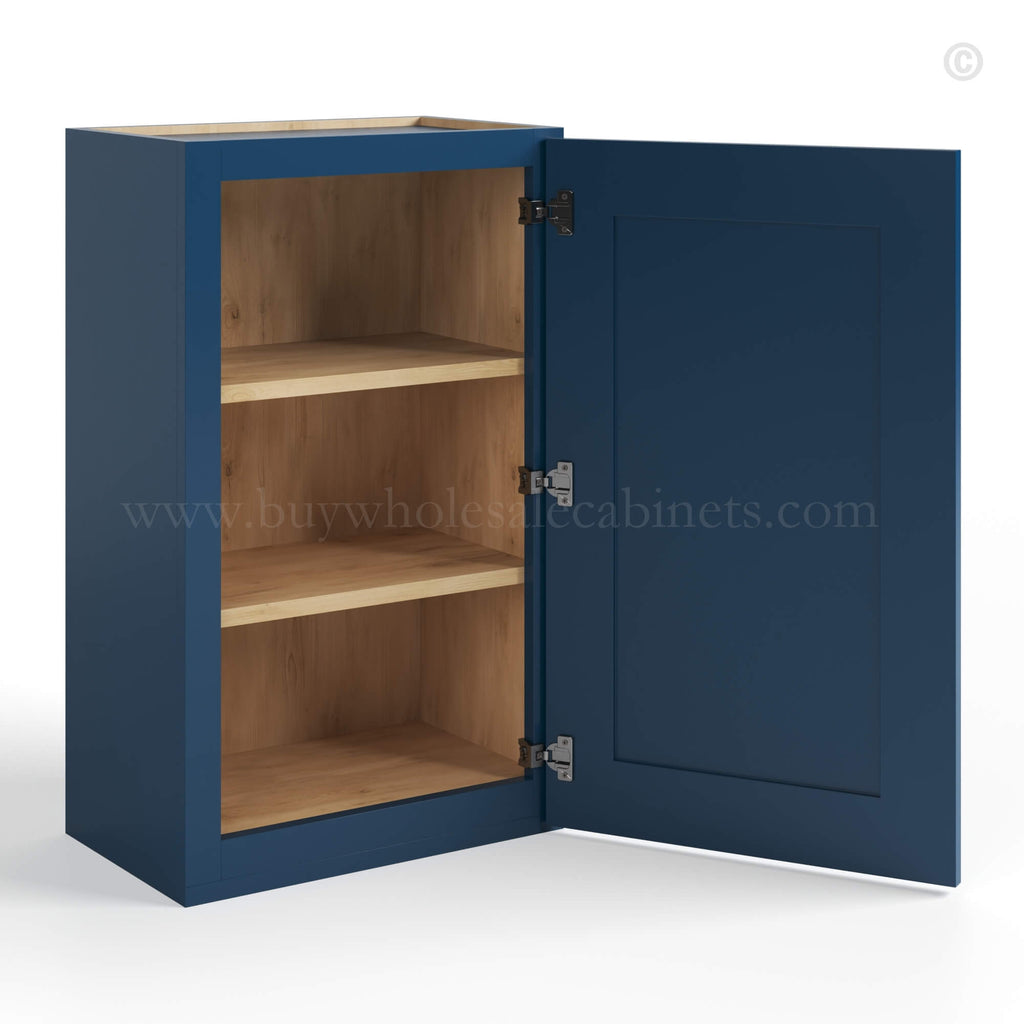 Navy Blue Shaker 30″ H Single Door Wall Cabinet