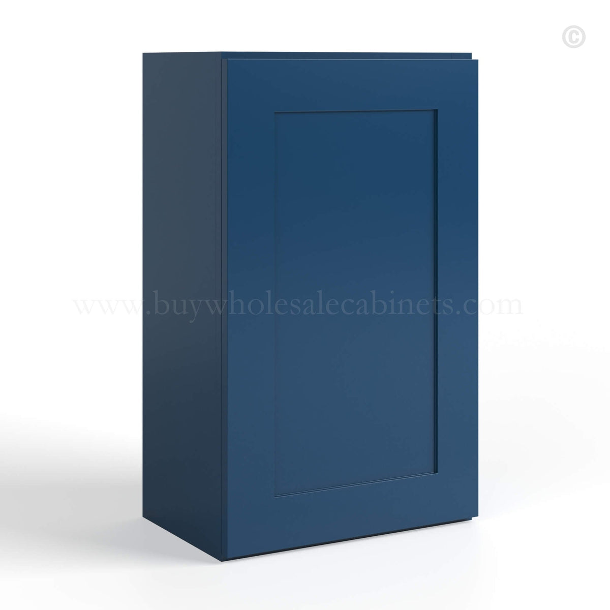 Navy Blue Shaker 30″ H Single Door Wall Cabinet