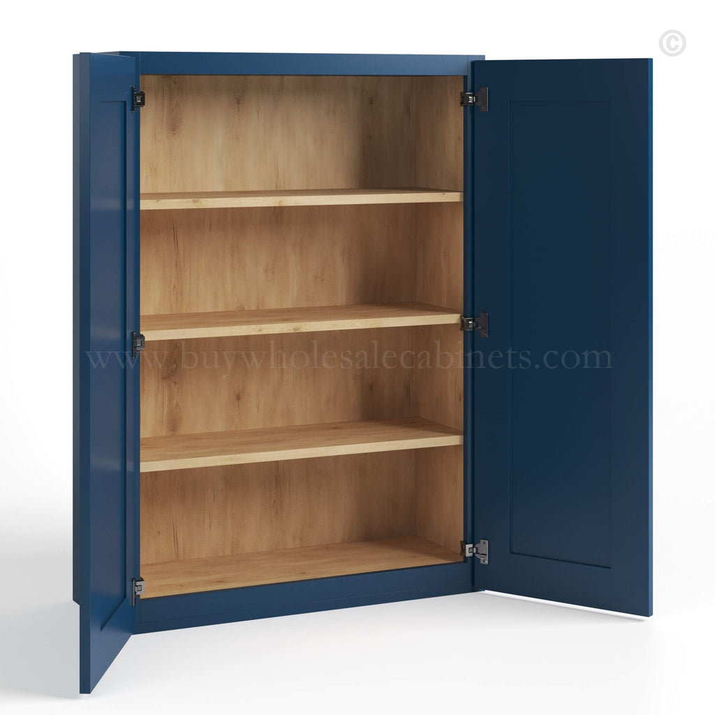 Navy Blue Shaker 42″ H Double Door Wall Cabinet