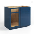 Navy Blue Shaker Blind Corner Base Cabinet (L/R interchangeable)