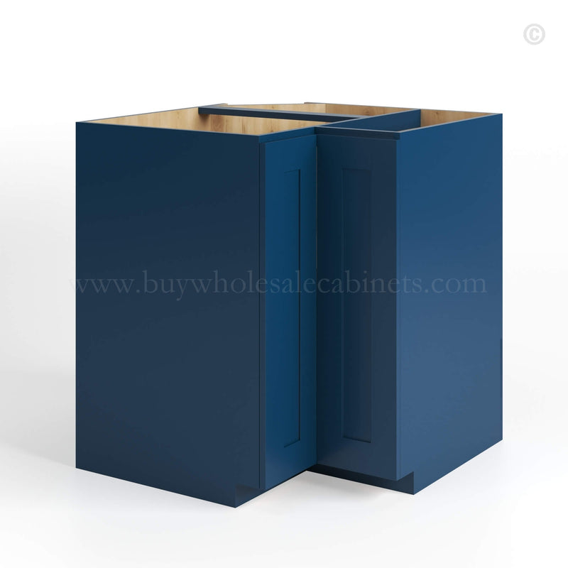 Navy Blue Shaker Lazy Susan Base Cabinet