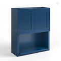 Navy Blue Shaker Microwave Wall Cabinet