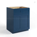 Navy Blue Shaker Sink Base With Double Doors and False Drawers