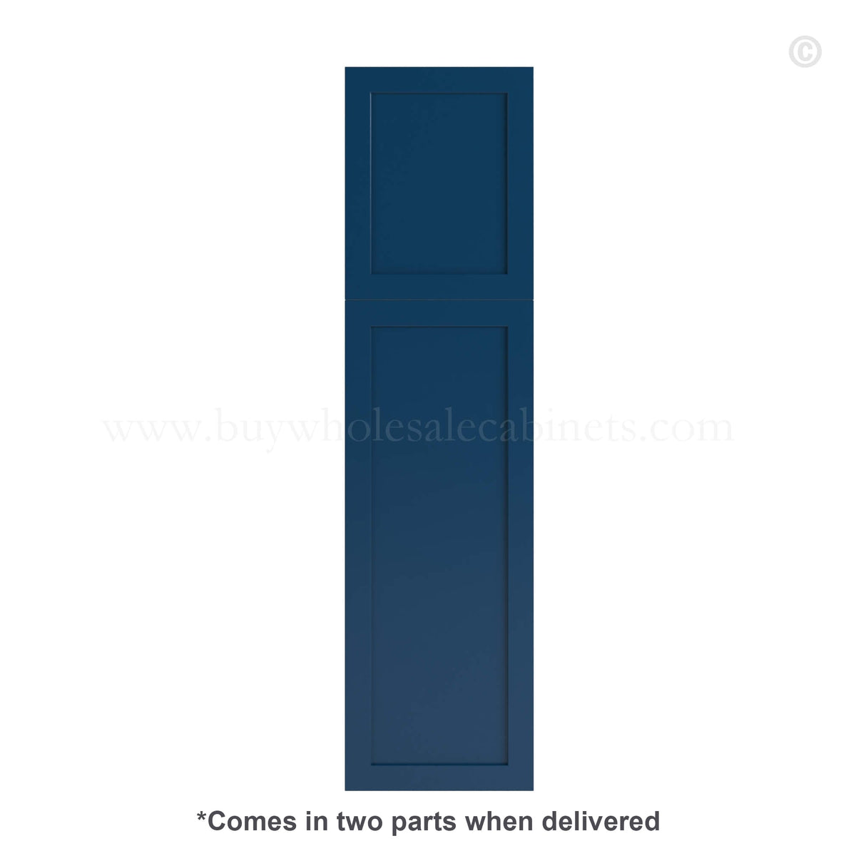 Navy Blue Shaker Tall Decorative Door Panel