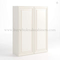 Charleston White Raised Panel 42″ H Double Door Wall Cabinet