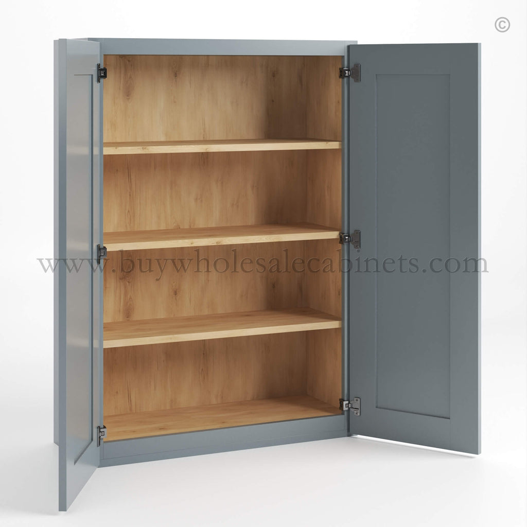 Gray Shaker 42″ H Double Door Wall Cabinet