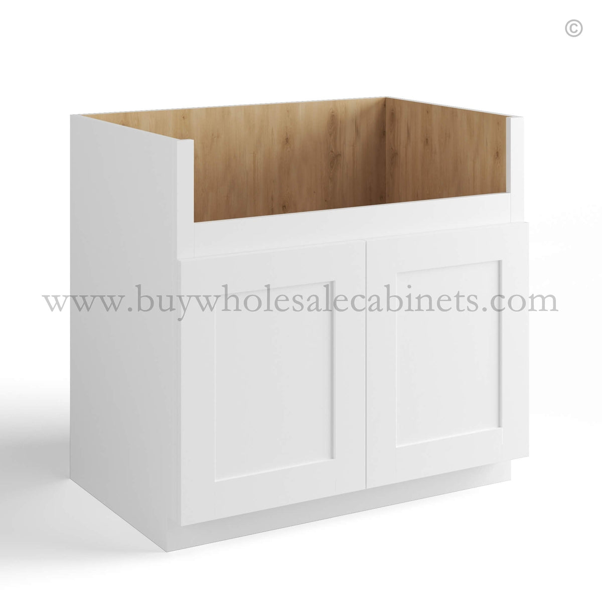 White Shaker Farmhouse Sink Base