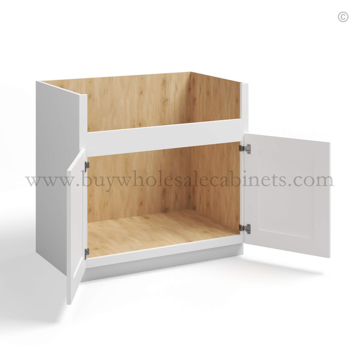 White Shaker Farmhouse Sink Base