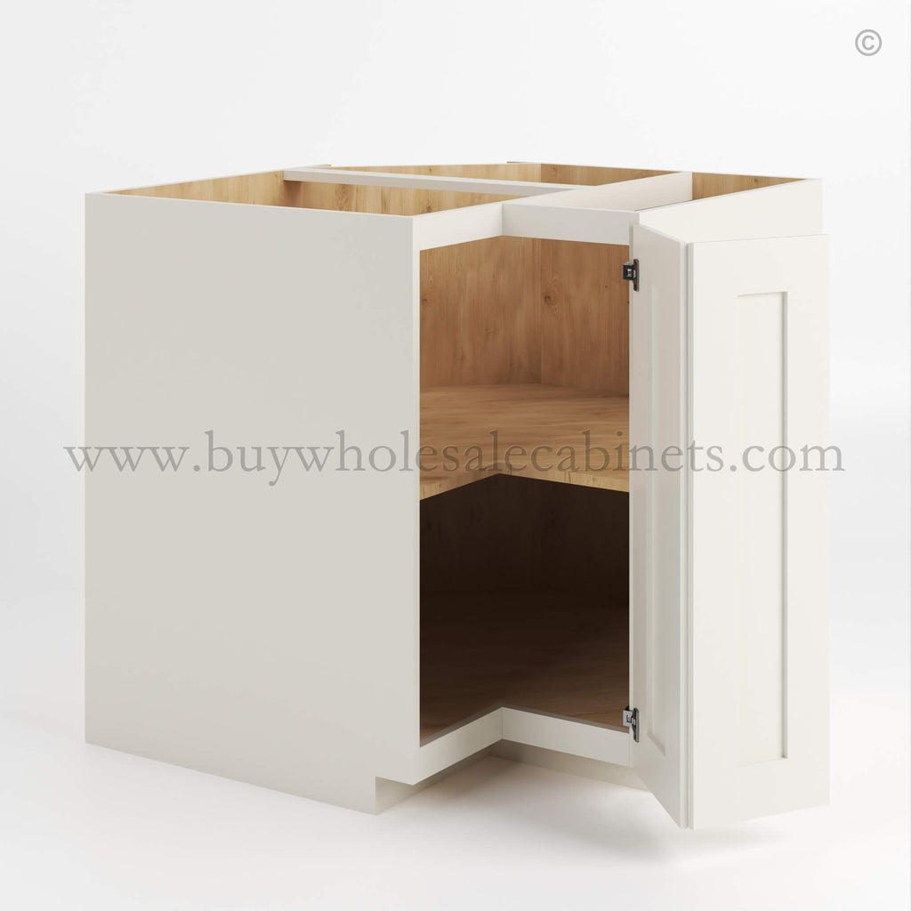 Charleston White Raised Panel Easy Reach Base Cabinet