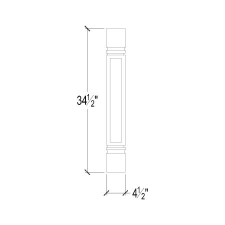 Frameless Ivory White Square Spool/Leg