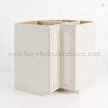 Charleston White Raised Panel Lazy Susan Base Cabinet