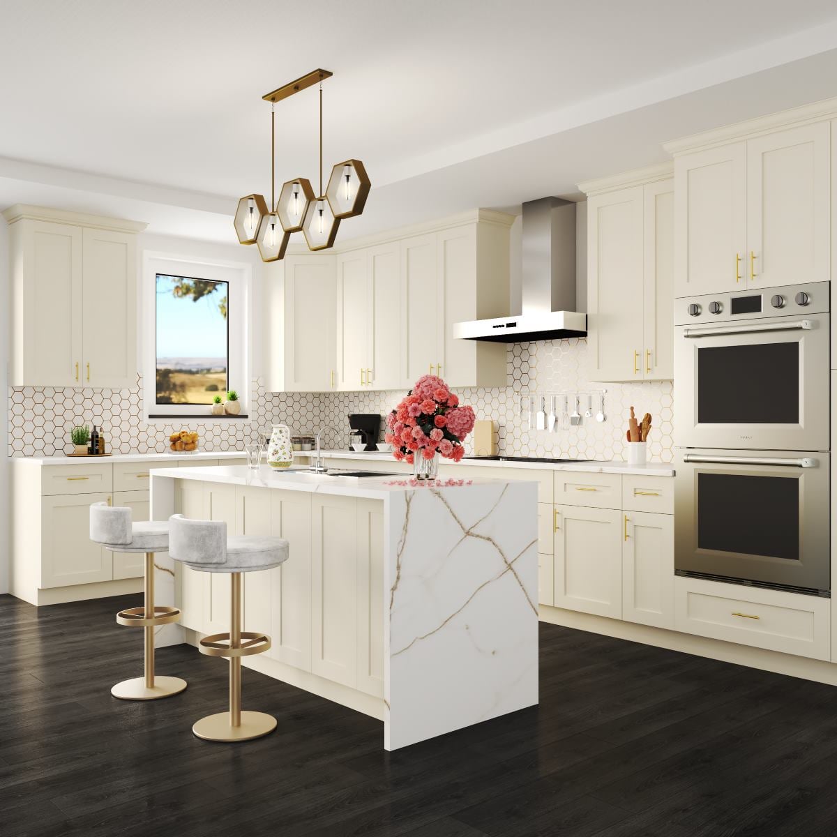 Frameless Ivory White Counter Top Edge Molding