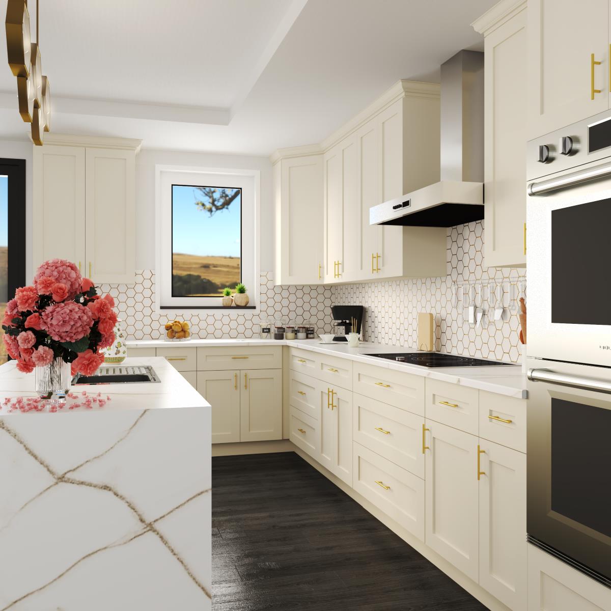 Frameless Ivory White Counter Top Edge Molding