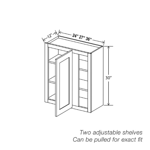 Black Shaker 30″ H Wall Blind Cabinet