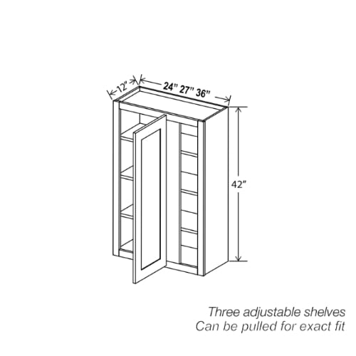 Gray Shaker 42″ H Wall Blind Cabinet