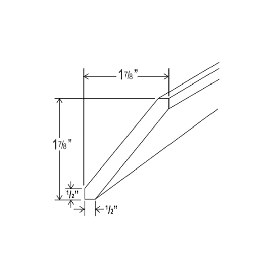 Gray Shaker Angle Crown Moulding