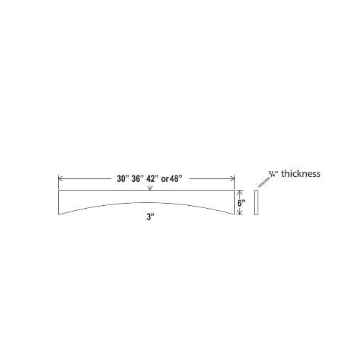 Shaker Espresso Arched Valance