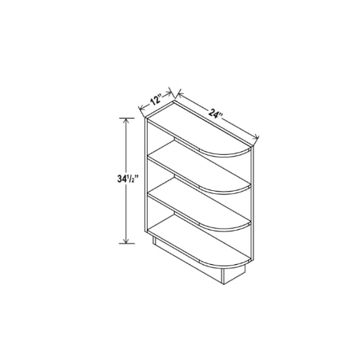 Charleston White Raised Panel Base End Shelf (Reversible)