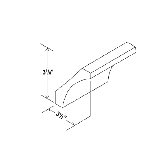 Gray Shaker Cove Crown Moulding