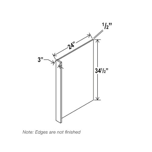Gray Shaker Dishwasher Return Panel