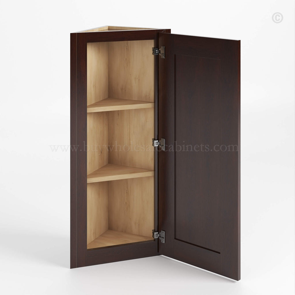 Shaker Espresso 12″ Angle Wall Cabinet