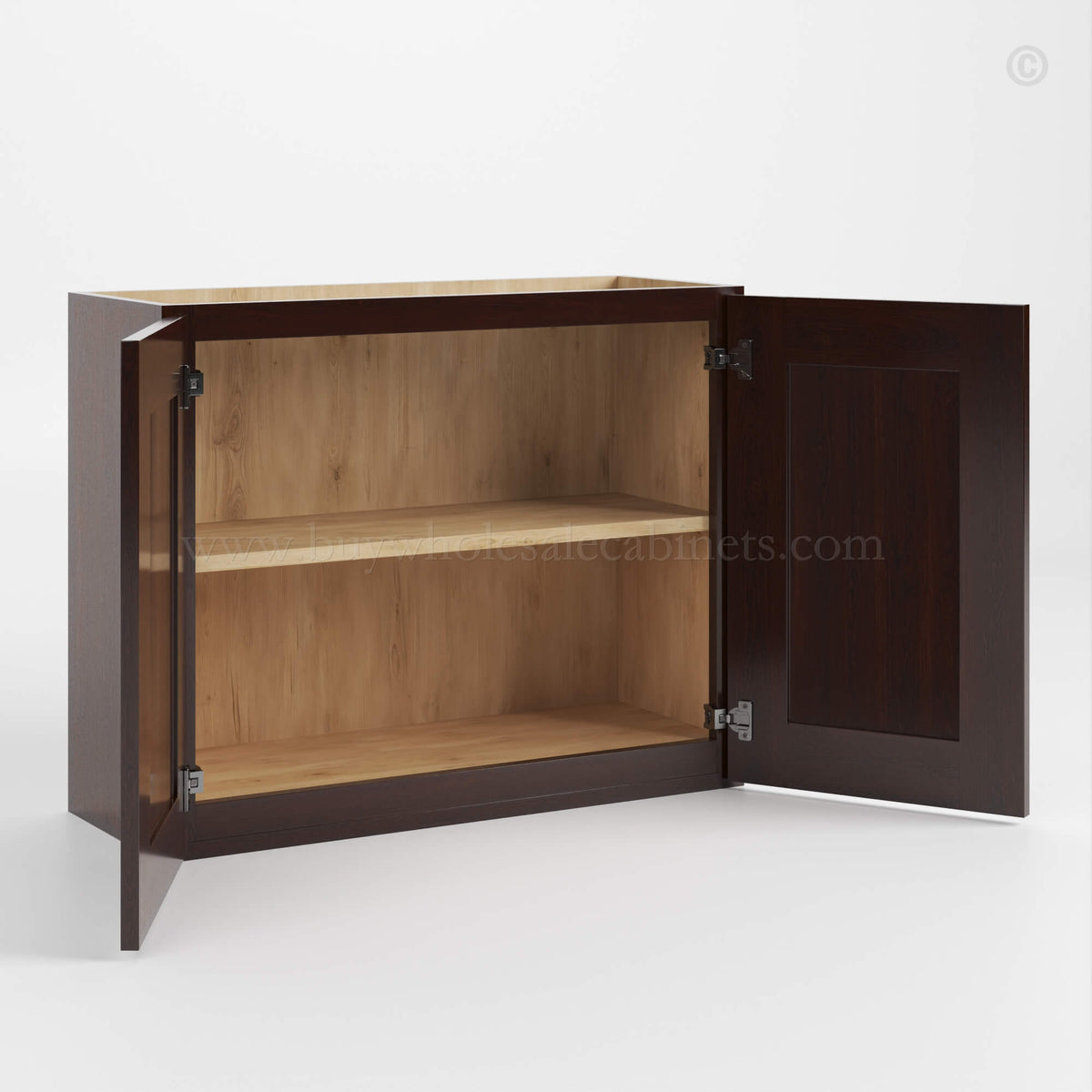 Shaker Espresso 24″ H Double Door Wall Cabinet