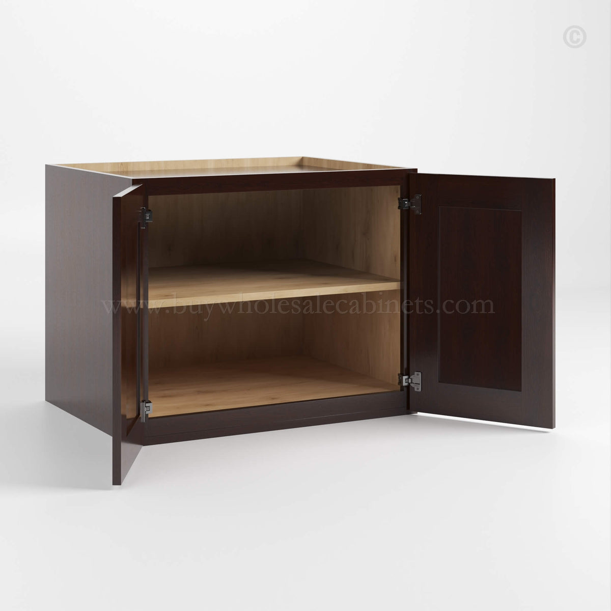 Shaker Espresso 24″ H Refrigerator Wall Cabinet 24″ Deep