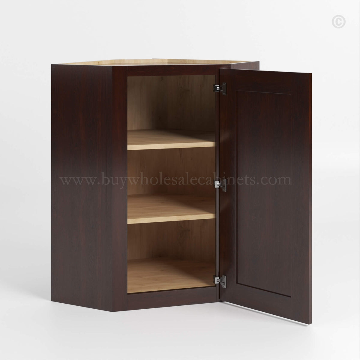 Shaker Espresso 24″ Diagonal Corner Wall Cabinet