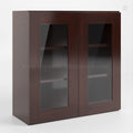 Shaker Espresso 30″ H Double Door Wall Cabinet with Glass Door