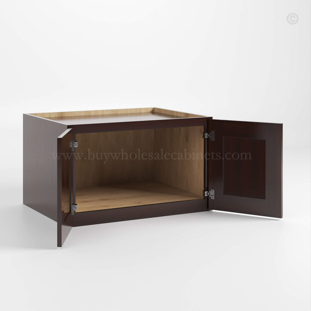 Shaker Espresso 30″ W Refrigerator Wall Cabinet 24″ Deep