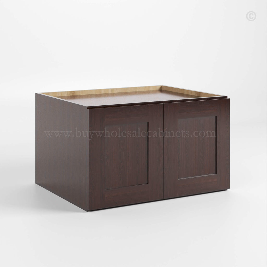 Shaker Espresso 30″ W Refrigerator Wall Cabinet 24″ Deep
