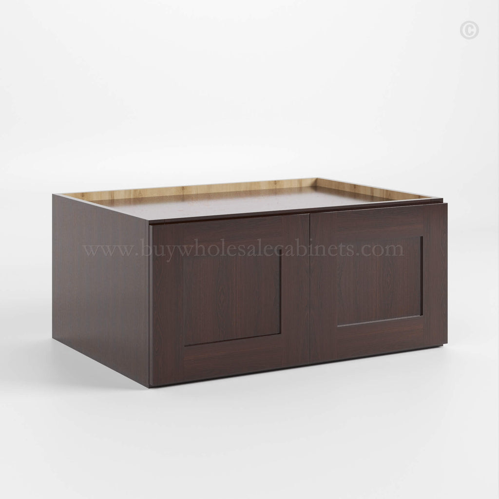 Shaker Espresso 36″ W Refrigerator Wall Cabinet 24″ Deep