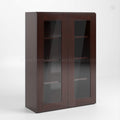 Shaker Espresso 42″ H Double Door Wall Cabinet with Glass Doors