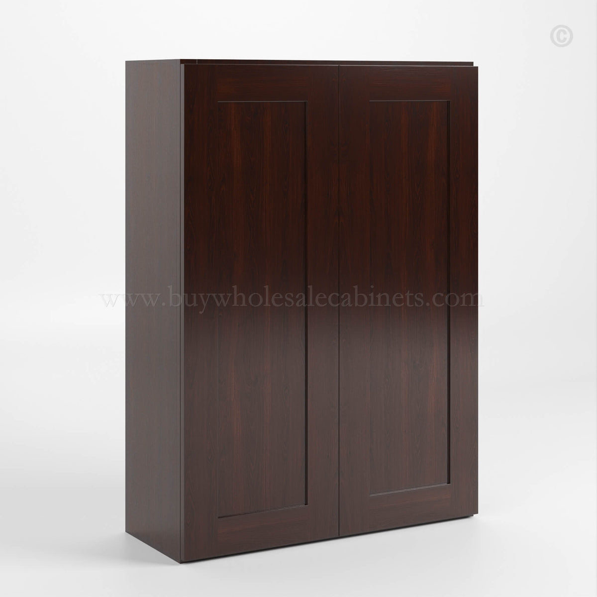 Shaker Espresso 42″ H Double Door Wall Cabinet
