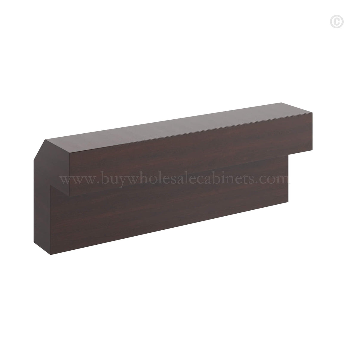 Shaker Espresso Angle Light Rail Moulding