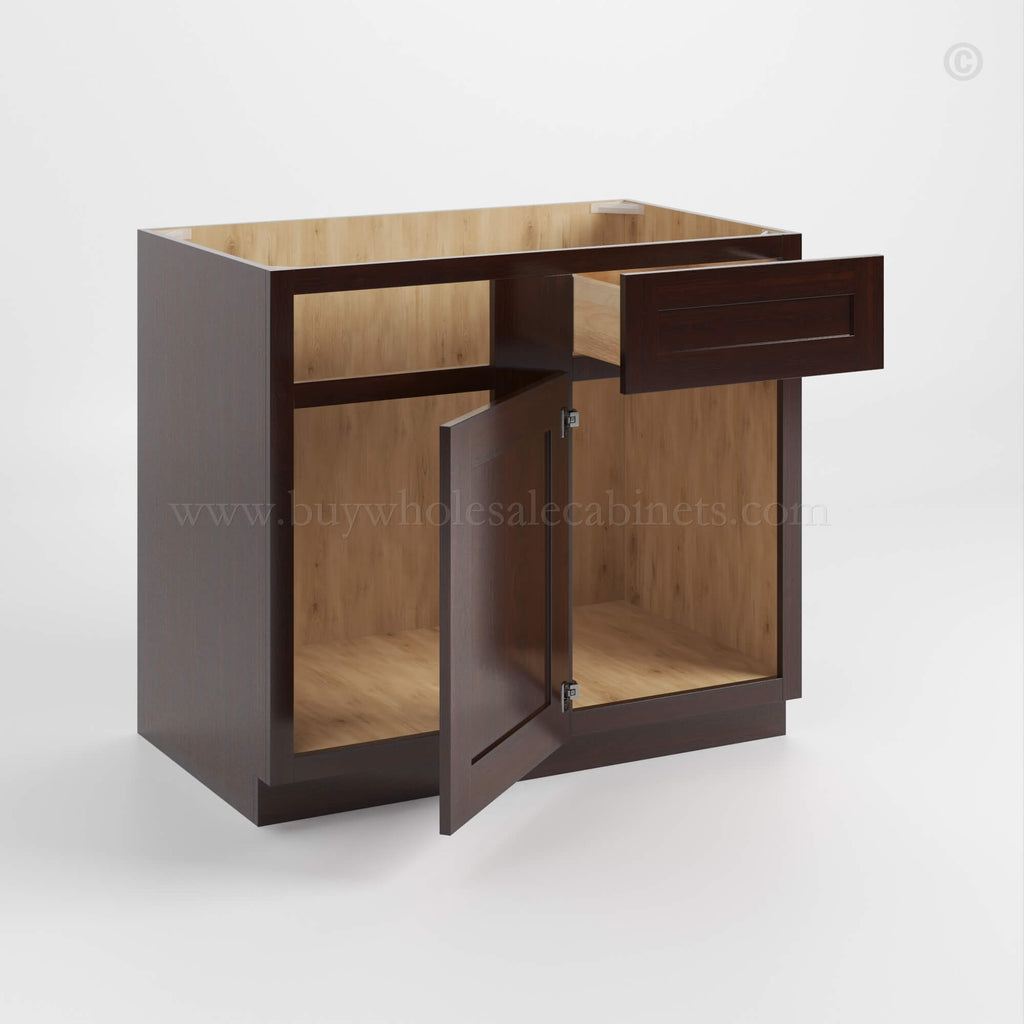 Shaker Espresso Blind Corner Base Cabinet (L/R interchangeable)