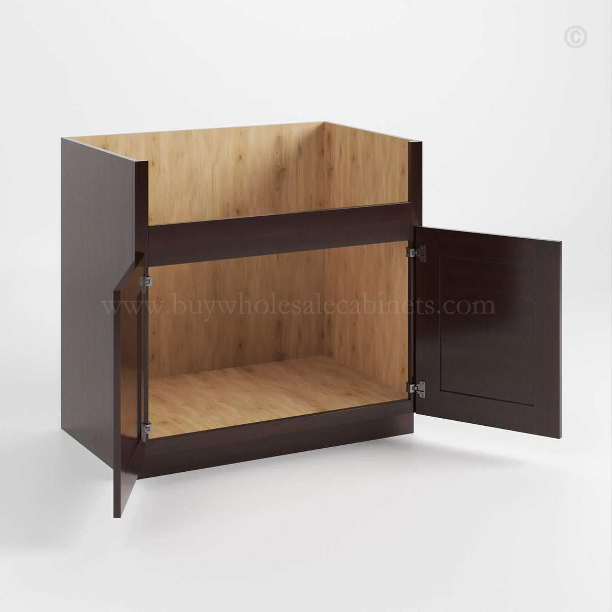Shaker Espresso Farmhouse Sink Base