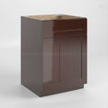 Shaker Espresso Sink Base with Double Doors and False Drawer 27″