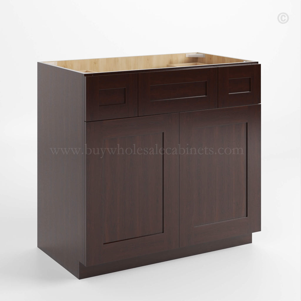Shaker Espresso Vanity Combo Cabinet
