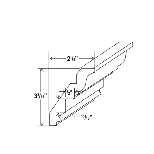 Green Shaker Inset Crown Moulding