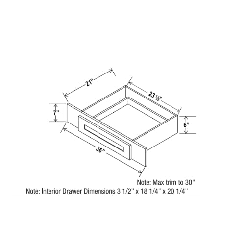 Gray Shaker Knee Drawer