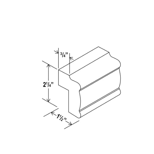 Gray Shaker Light Rail Moulding
