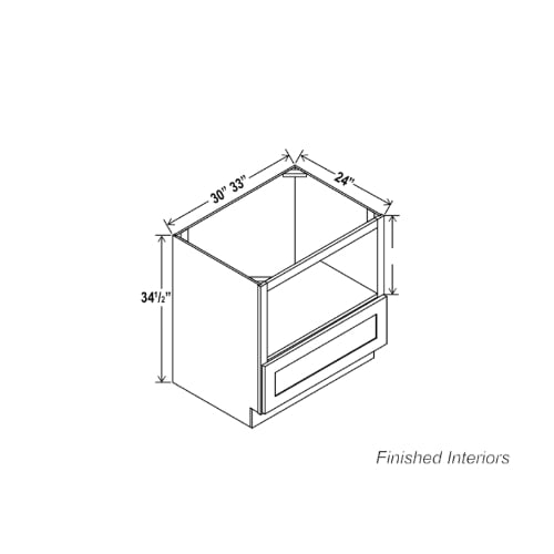 Dorian Gray Shaker Base Microwave Cabinet