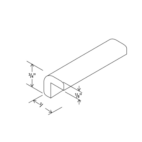 Gray Shaker Outside Corner Moulding