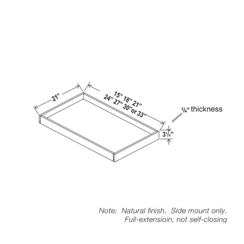 White Shaker Roll Out Tray