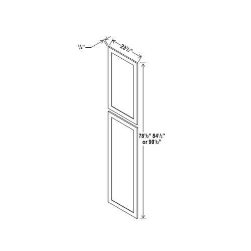 Gray Shaker Tall Decorative Door Panel