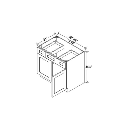 Shaker Espresso Vanity Combo Cabinet